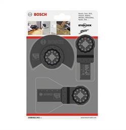 Bosch 3dílná sada pro dřevo, Segmentový pilový kotouč + 2x ponorný pilový list
