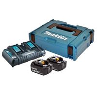 Makita sada 2xBL1840B + dvojnabíječka DC18RD + systainer