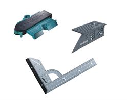 Wolfcraft sada pro přesnou montáž – úhelník, obrysová šablona, 3D úhelník