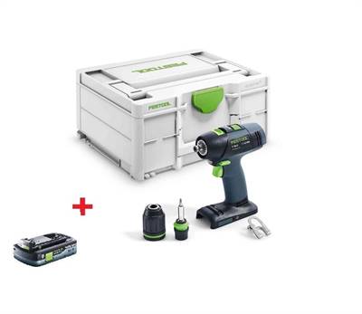 Festool AKU vrtací šroubovák T18+3 Basic + baterie zdarma PROMO 2021