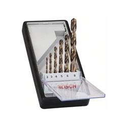 Bosch Sada vrtáků do kovu Robust Line HSS-Co, 6dílná 2; 3; 4; 5; 6; 8 mm