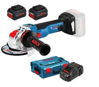 Bosch úhlová bruska aku GWX 18V-10 SC Professional - 2x aku 18V/8.0Ah, 125mm, BT modul, systainer